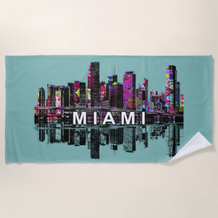 Miami, Florida bedekt met graffiti Badhanddoek