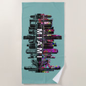 Miami, Florida bedekt met graffiti Beach Towel Strandlaken (Voorkant)
