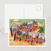 Miami, Florida  Big Letters Briefkaart (Voorkant / Achterkant)