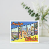 Miami, Florida  Big Letters Briefkaart (Staand voorkant)