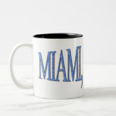 Miami, Florida - Blue Tweekleurige Koffiemok (Links)