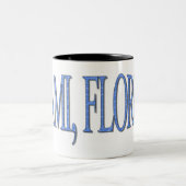 Miami, Florida - Blue Tweekleurige Koffiemok (Center)