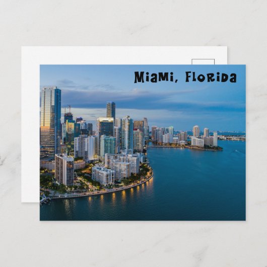 Miami Florida Briefkaart (Voorkant / Achterkant)