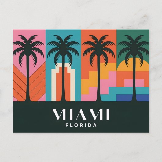 Miami Florida Briefkaart (Voorkant)