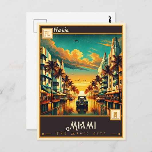 Miami, Florida |  Briefkaart (Voorkant / Achterkant)