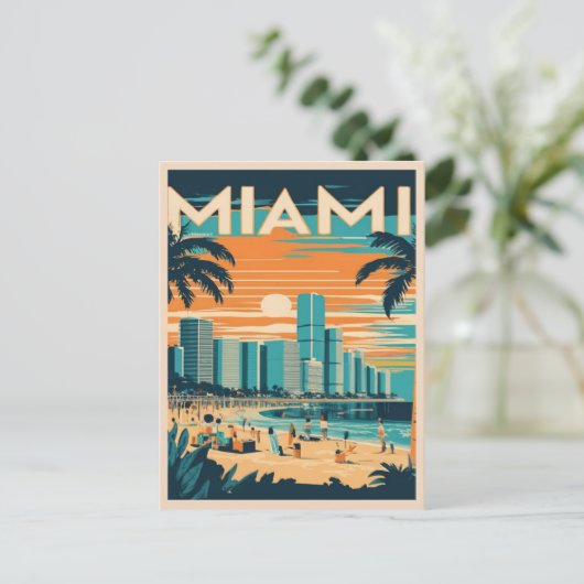  Miami Florida Briefkaart (Staand voorkant)
