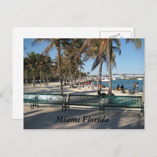 Miami Florida Briefkaart (Voorkant / Achterkant)