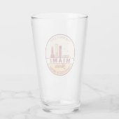 Miami Florida City Skyline Emblem Glas (Achterkant)