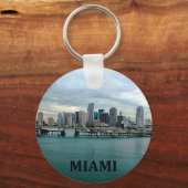 Miami Florida | City Skyline Sleutelhanger (Voorkant)