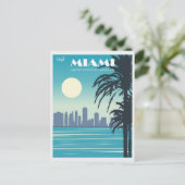  Miami Florida City Skyline Travel Briefkaart (Staand voorkant)
