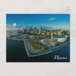 Miami Florida City Skyline Travel Photo Briefkaart