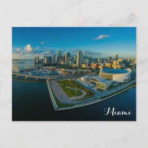 Miami Florida City Skyline Travel Photo Briefkaart