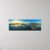 Miami Florida City Skyline Travel Photo Canvas Afdruk (Voorkant)