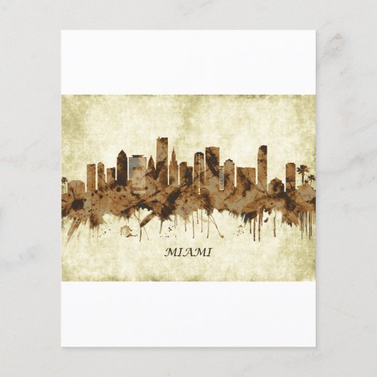 Miami Florida Cityscape Flyer (Achterkant)