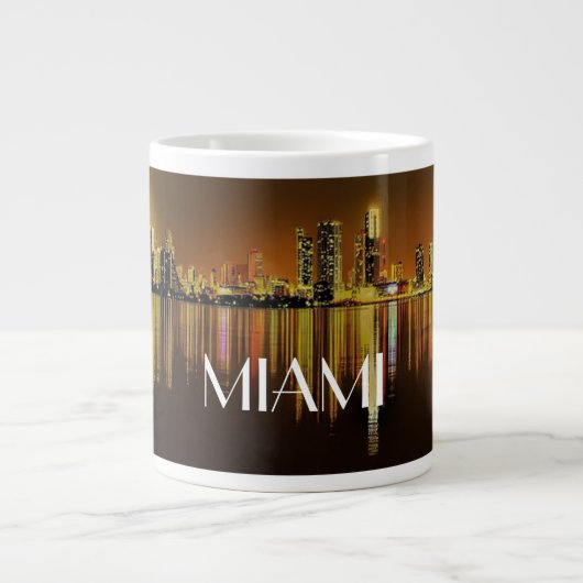 Miami Florida Cityscape Grote Koffiekop (Voorkant)