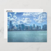 MIAMI FLORIDA CITYSCAPE SKYLINE BRIEFKAARTEN (Voorkant / Achterkant)