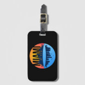 Miami Florida Cityscape Skyline Foto Bagagelabel (Voorkant (verticaal))