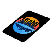 Miami Florida Cityscape Skyline Foto Magneet (Linkerzijde)