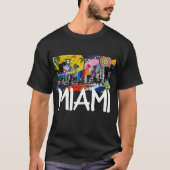 Miami Florida Cool Graffiti Mural T-shirt (Voorkant)