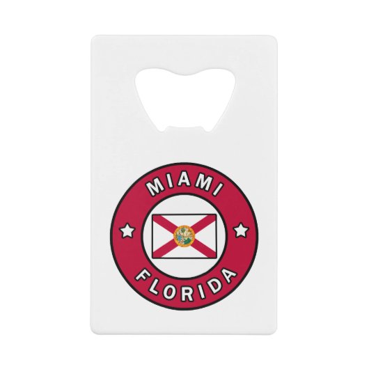 Miami Florida Creditkaart Flessenopener (Voorkant)