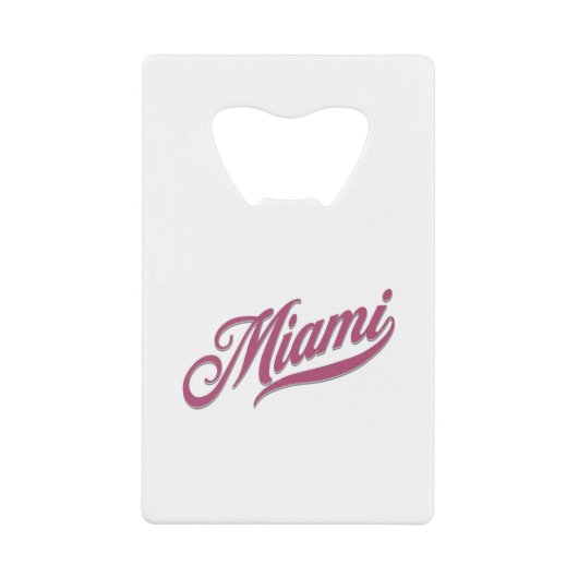 Miami Florida Creditkaart Flessenopener (Voorkant)