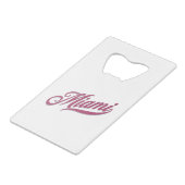 Miami Florida Creditkaart Flessenopener (Voorkant Gekanteld)