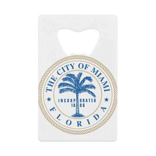 Miami Florida Creditkaart Flessenopener (Voorkant)