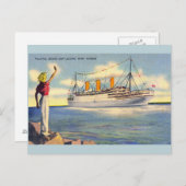  Miami Florida Cruise Ship Post Card Briefkaart (Voorkant / Achterkant)