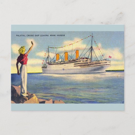  Miami Florida Cruise Ship Post Card Briefkaart (Voorkant)
