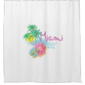 Miami, Florida Curtain Graphic Cool Douchegordijn (Voorkant)
