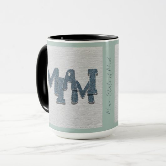 Miami Florida Denim Mug Mok (Voorkant links)