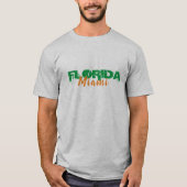 Miami Florida Dual Font T-shirt (Voorkant)