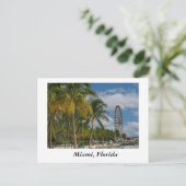 Miami Florida en Biscayne Bay Briefkaart (Staand voorkant)