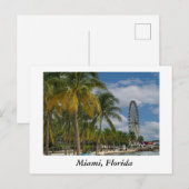 Miami Florida en Biscayne Bay Briefkaart (Voorkant / Achterkant)
