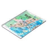 Miami Florida Fine Art Print Retro  Map Notitieboek (Linkerzijde)