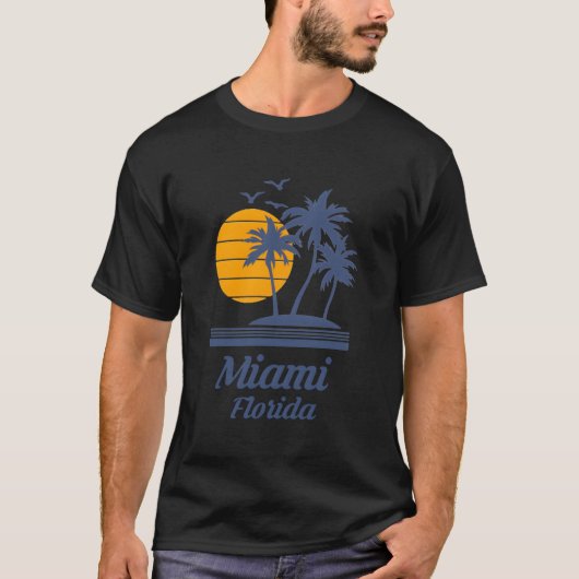 Miami Florida FL City State Beach Toeristisch souv T-shirt (Voorkant)