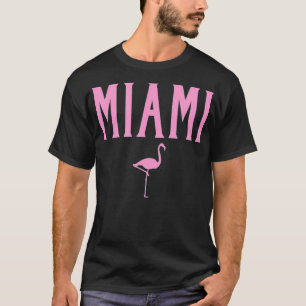 Miami Florida FL Flamingo Tet Pink Print T-shirt