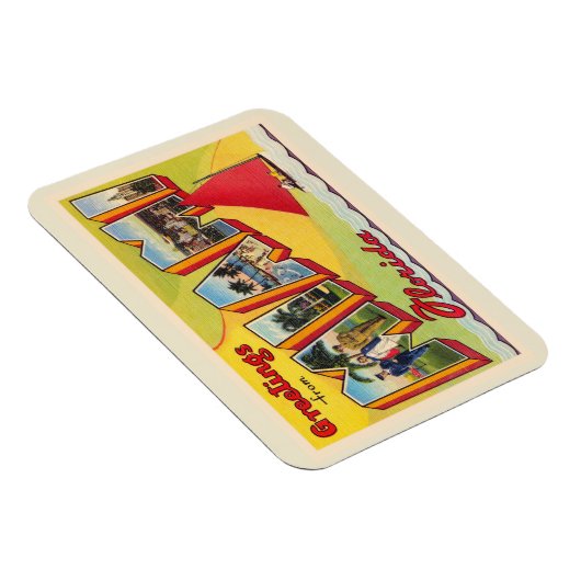 Miami Florida FL groot Briefkaart Magneet (Rechterzijde)