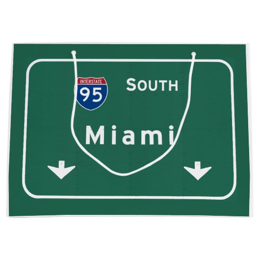 Miami Florida fl Interstate Highway Freeway : Groot Cadeauzakje (Voorkant)