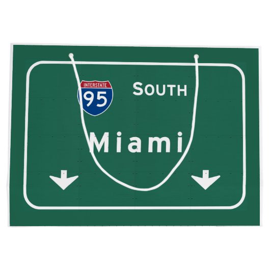 Miami Florida fl Interstate Highway Freeway : Groot Cadeauzakje (Achterkant)
