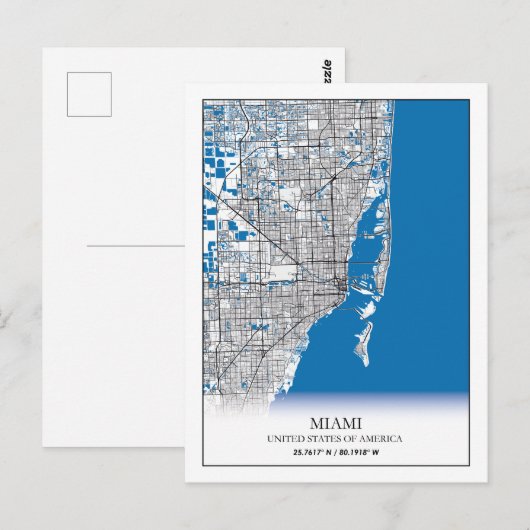 Miami Florida FL Verenigde Staten Briefkaart (Voorkant / Achterkant)