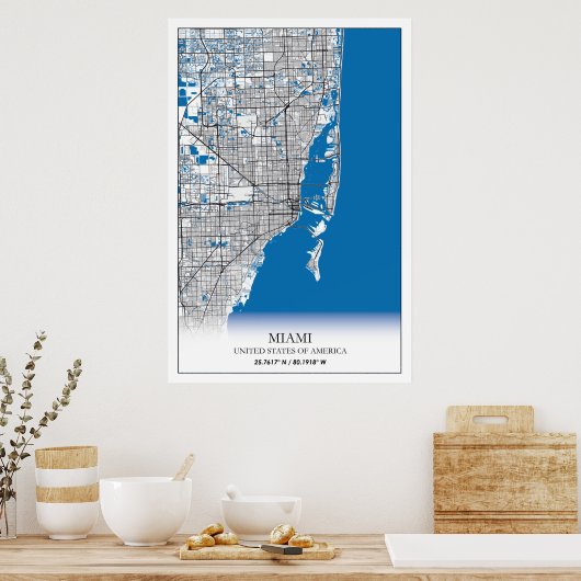 Miami Florida FL Verenigde Staten Poster (Keuken)