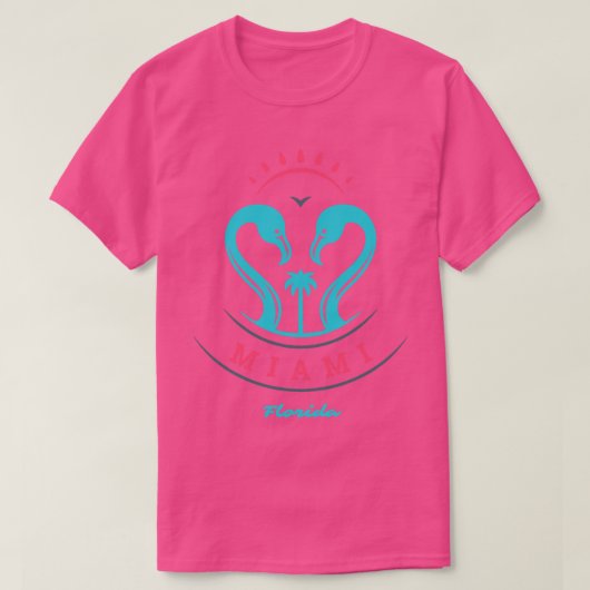 Miami Florida Flamingos Reizen T-shirt (Design voorkant)