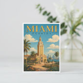 Miami Florida Freedom Tower GeoSaga Briefkaart (Staand voorkant)