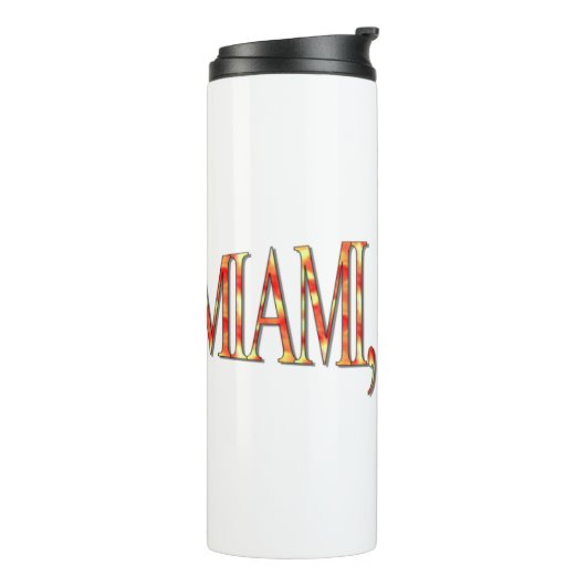 Miami, Florida - Geel/Oranje Thermosbeker (Gedraaid links)