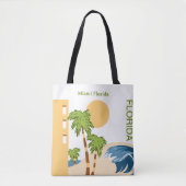 Miami Florida gepersonaliseerde Canvas tas (Voorkant)
