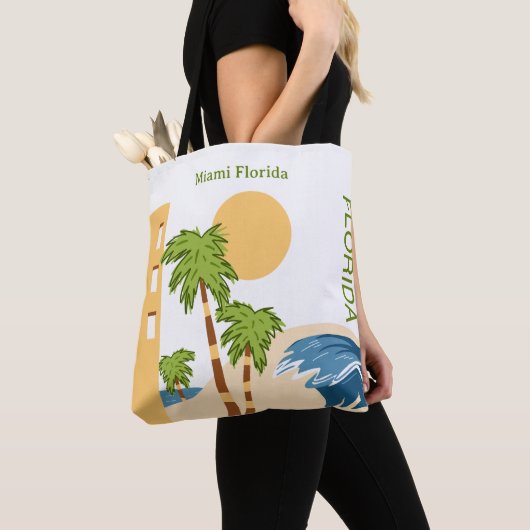 Miami Florida gepersonaliseerde Canvas tas (Dichtbij)