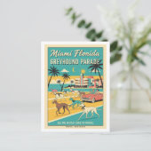 Miami, Florida – Greyhound Parade Briefkaart (Staand voorkant)