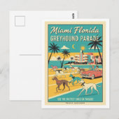 Miami, Florida – Greyhound Parade Briefkaart (Voorkant / Achterkant)