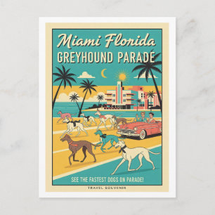 Miami, Florida – Greyhound Parade Briefkaart